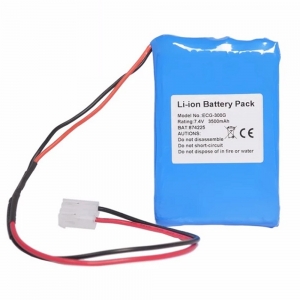ECG-300G rechargeable lithium li polymer battery soft pack 7.4v 3500mah lipo 74v for medical instrument device electrocardiograph