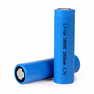 18650 lithium ion battery cell 2000mAh flat top